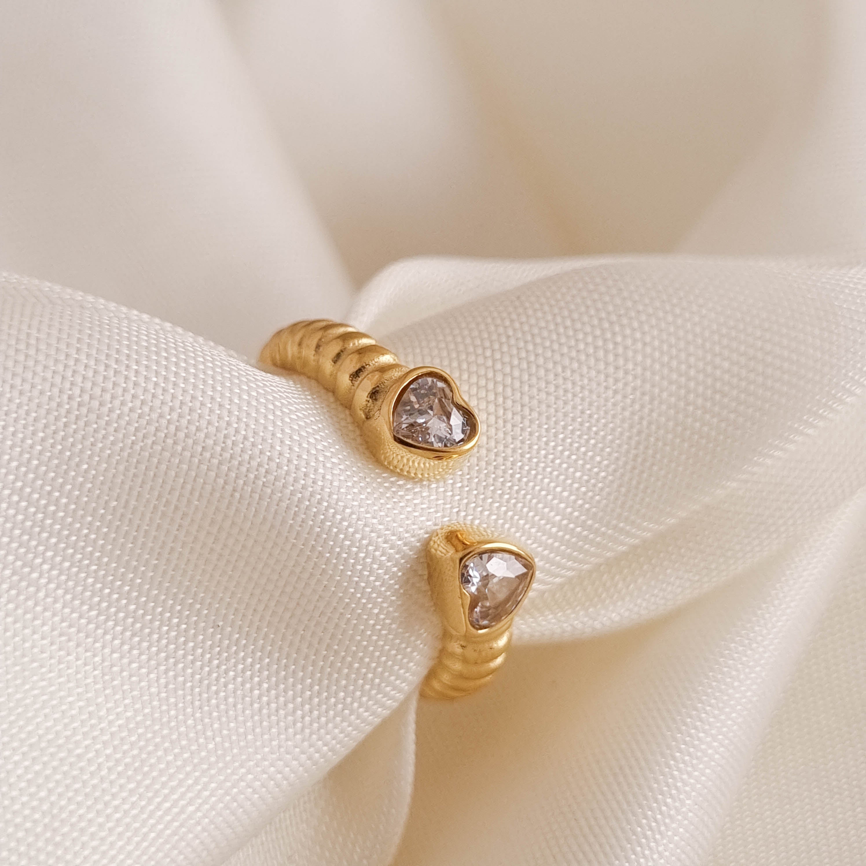 Serene Heart Duo Ring