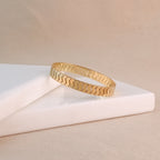 Golden Ripple Openable Bracelet
