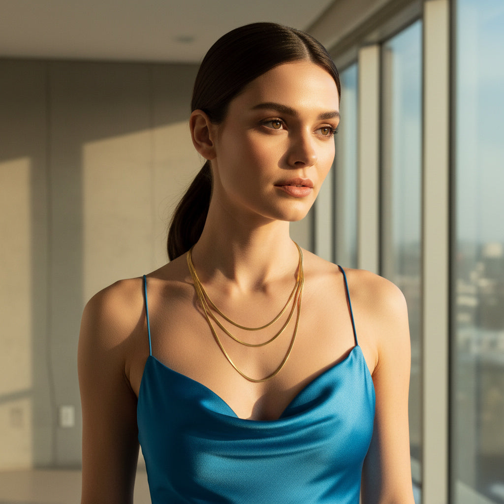 Liquid Gold Triad Necklace