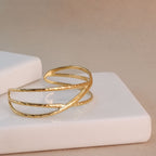 Golden Wave Cuff Bracelet