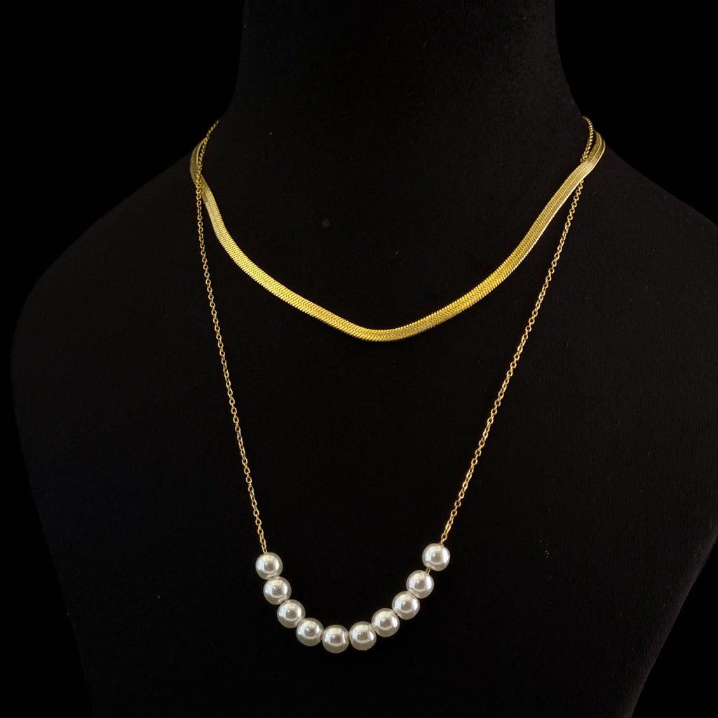 Luxe Pearl Layers Necklace