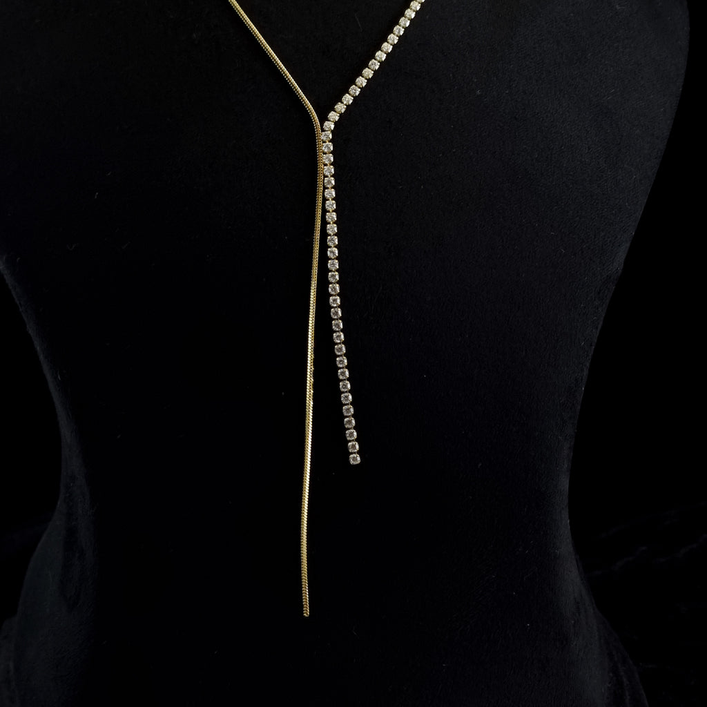 Pavé Crystal Tennis Lariat