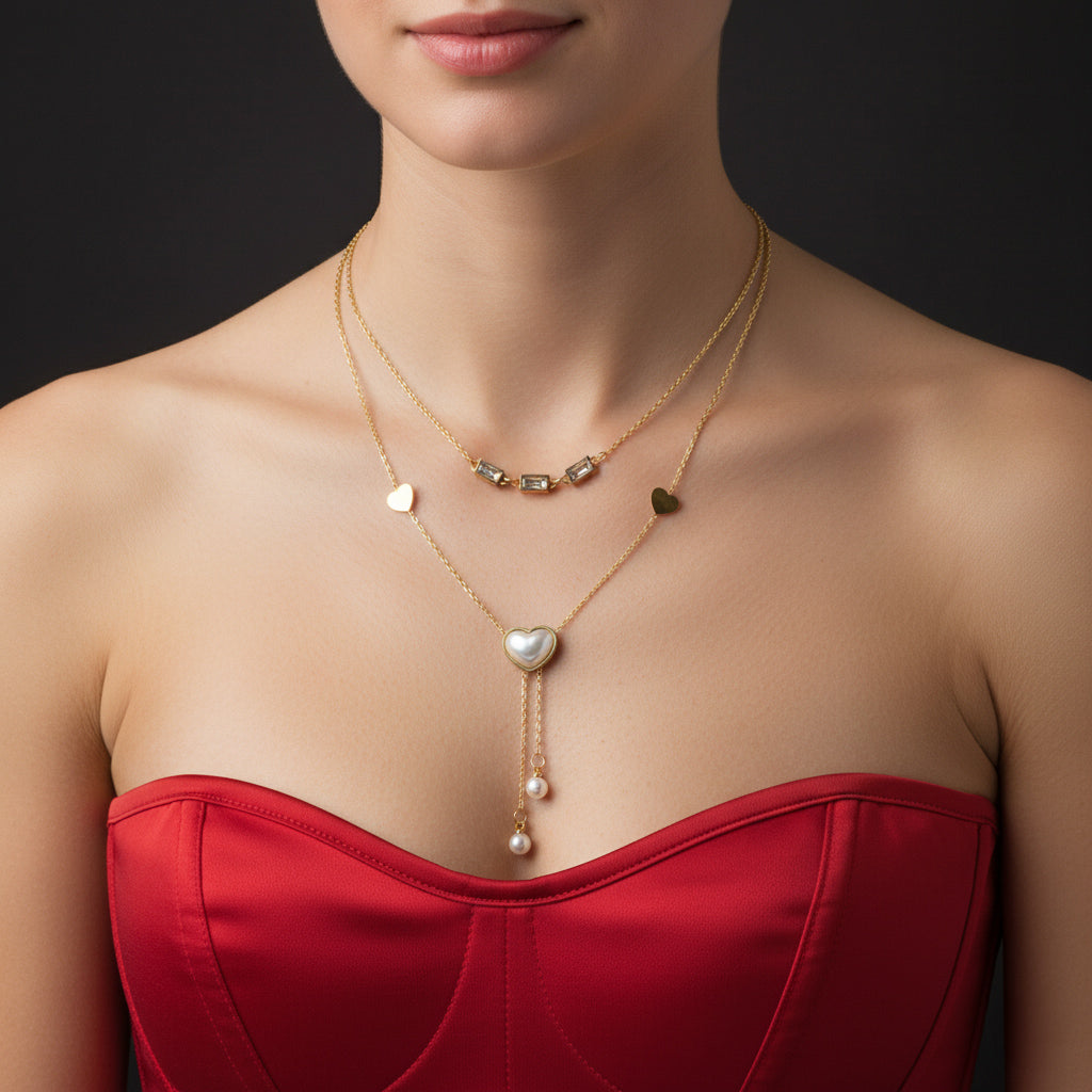 Heartstone Layers Necklace