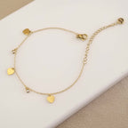 Heart Charm Gold Bracelet