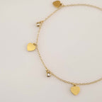 Heart Charm Gold Bracelet