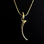 Molten Abstract Flare Pendant – Anti-Tarnish, 18K Gold Plated & Waterproof