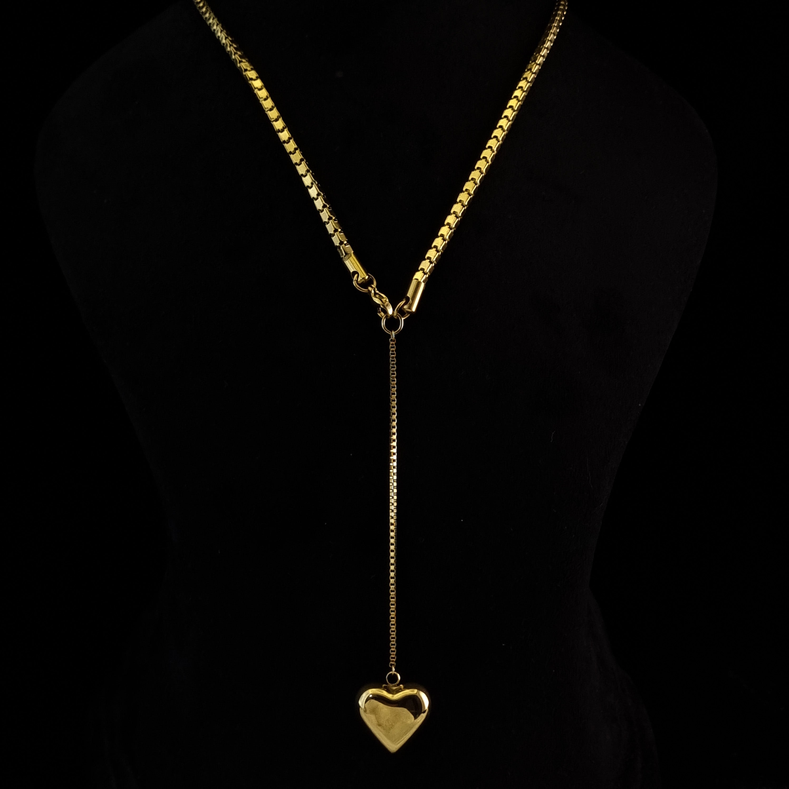 Timeless Love: The Gold Heart Drop Necklace