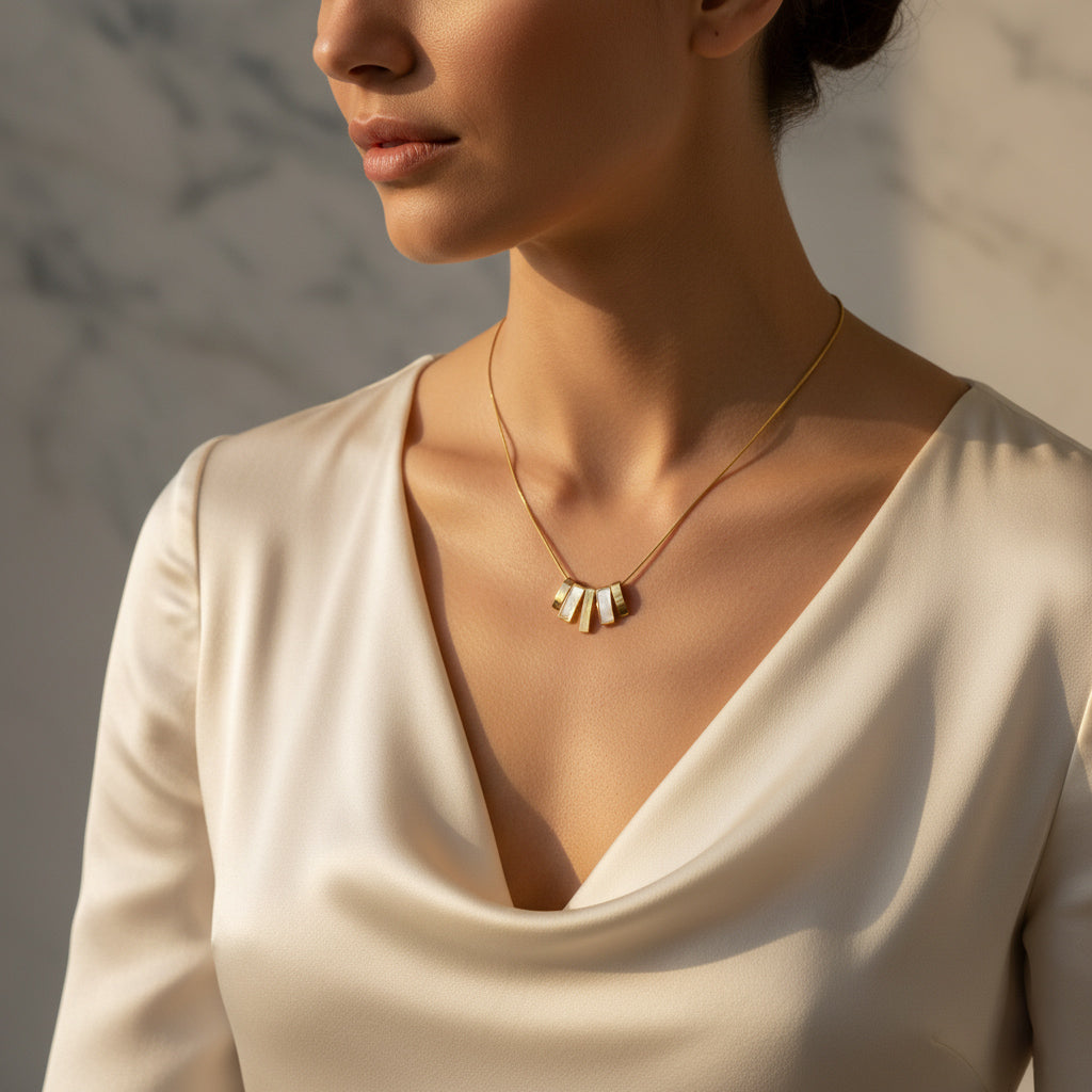 Geometric Bar Statement Necklace