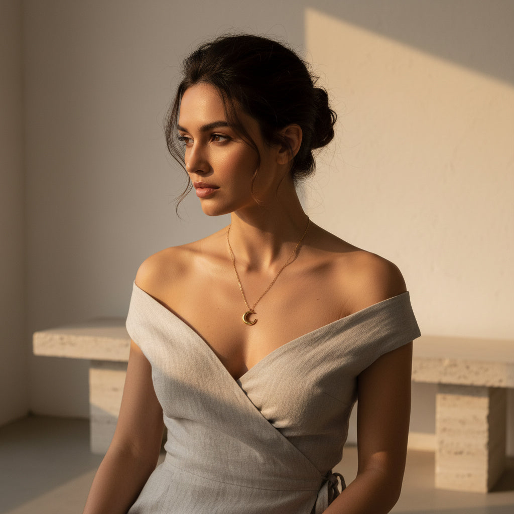 Celestial Crescent Necklace