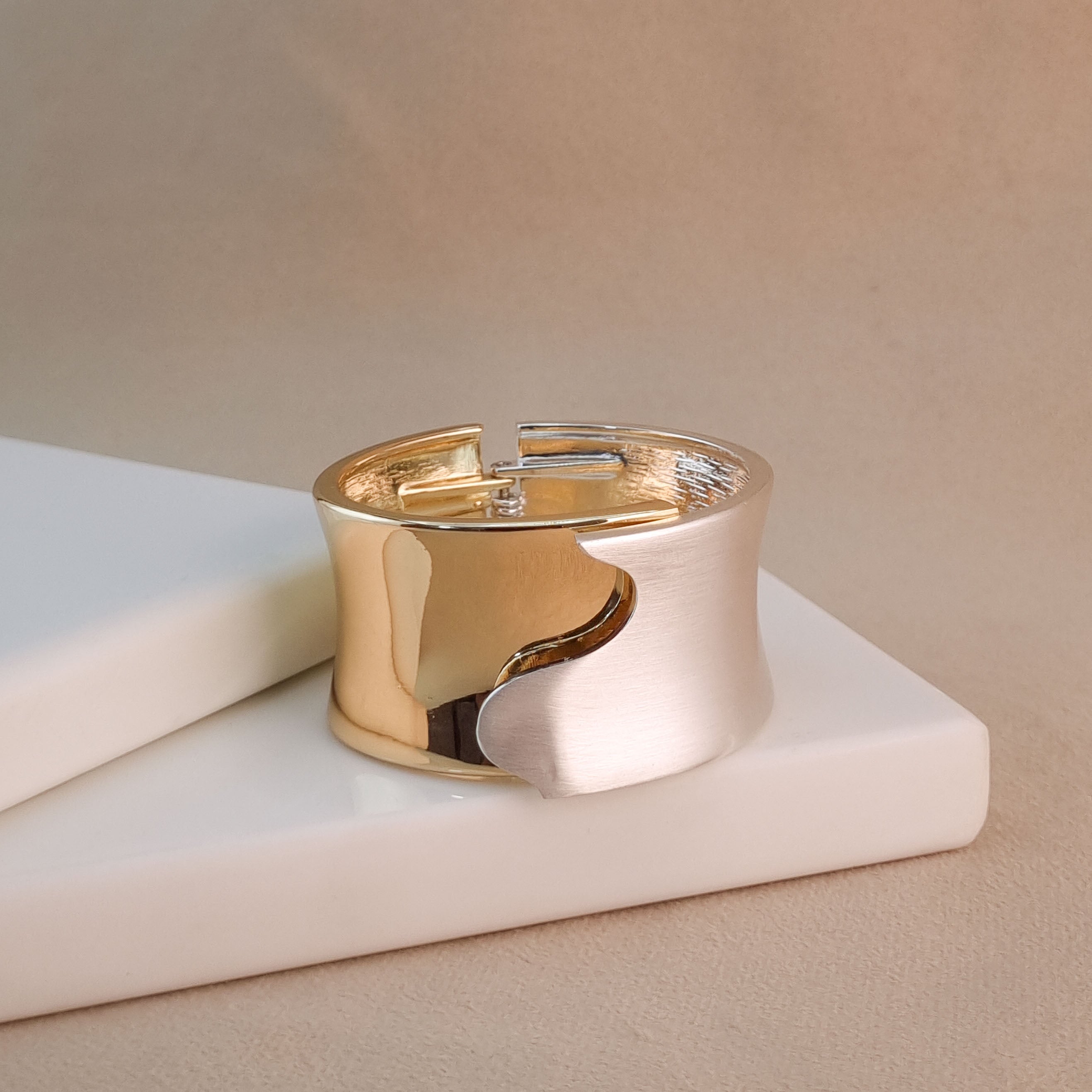 WaveContour Two-Tone Bracelet