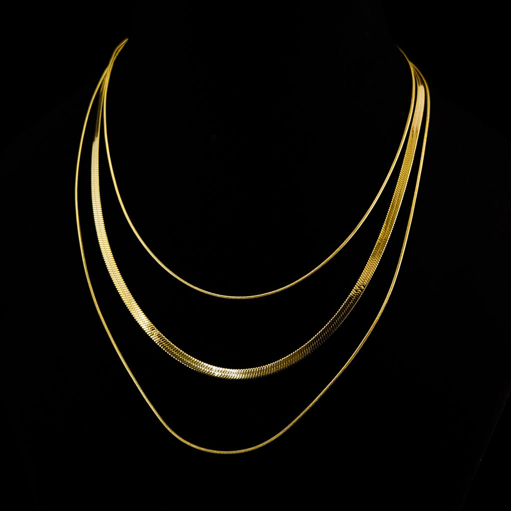 Liquid Gold Triad Necklace