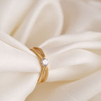 Serene Solitaire Wishbone Ring