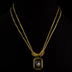 Gold Heart Crystal Pendant Necklace