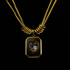Gold Heart Crystal Pendant Necklace