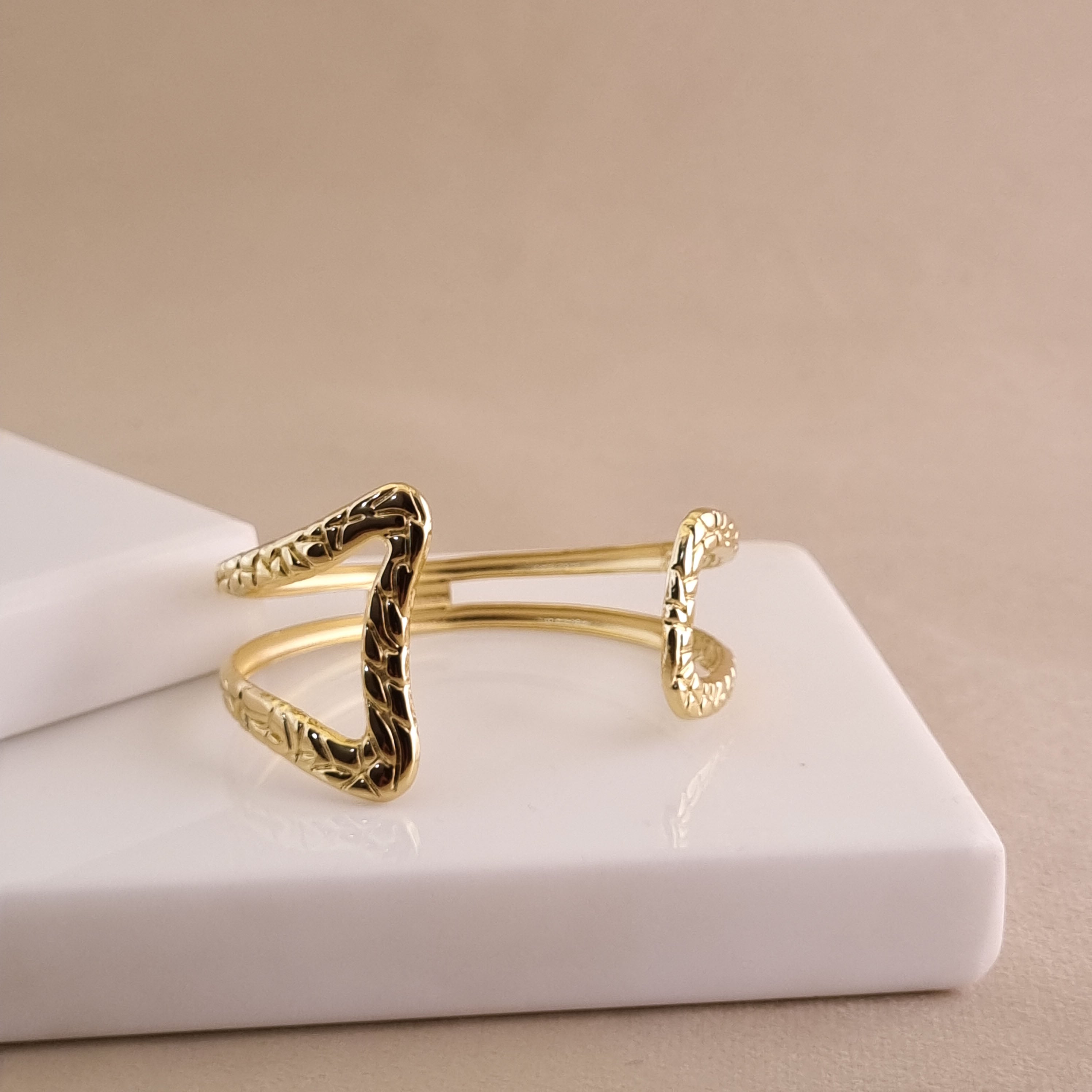 Sculptural V-Cuff