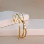 Golden Wave Cuff Bracelet