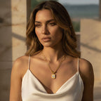 Gold Heart Crystal Pendant Necklace