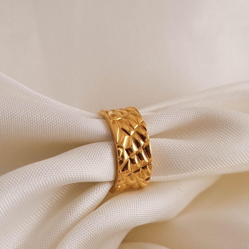 Sculptural Quilted Ring