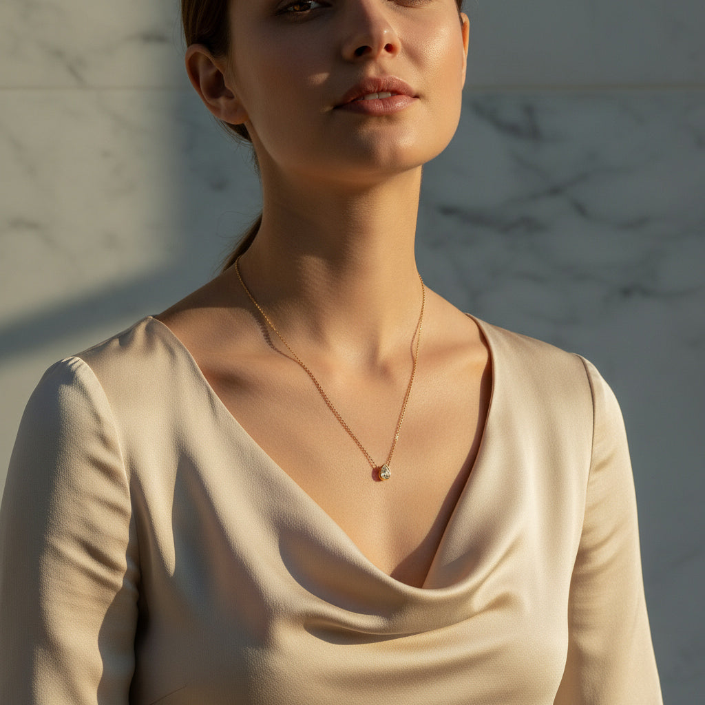 Serene Teardrop Necklace