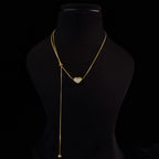 Serene Heart Lariat Necklace