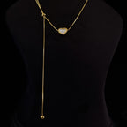Serene Heart Lariat Necklace