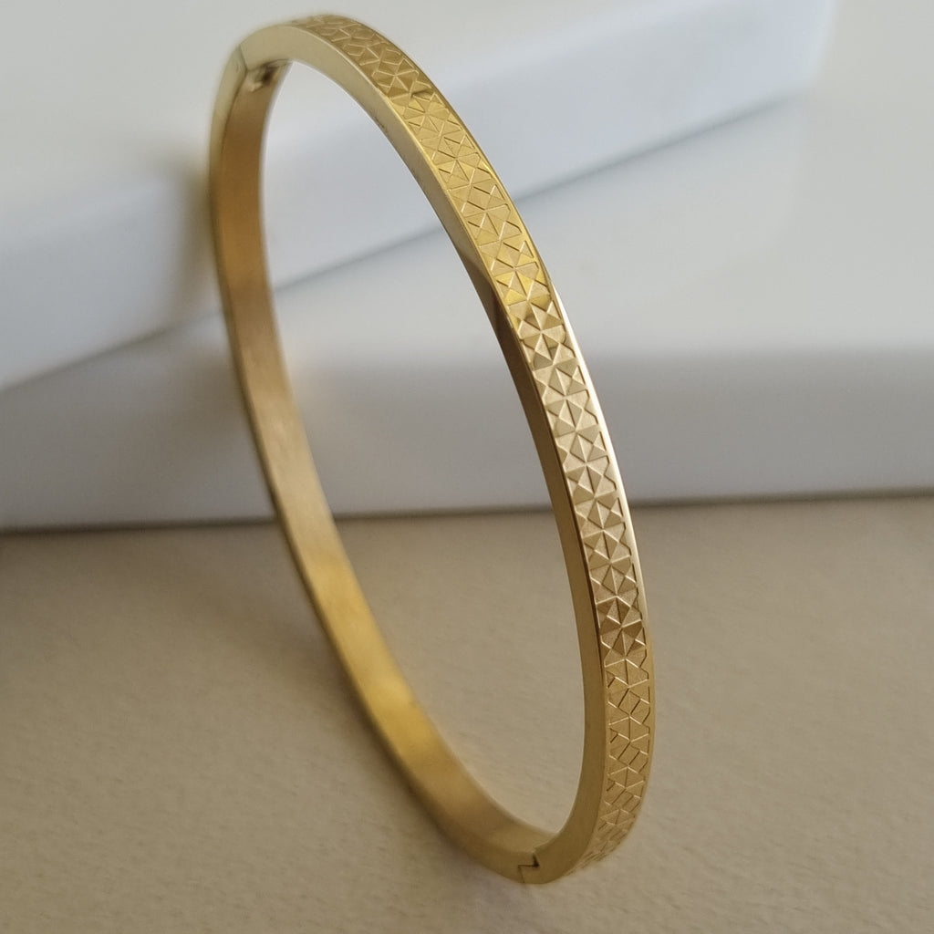 Prism Anti-Tarnish 18K Gold Plated Waterproof Bangle