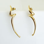 Molten Abstract Flare Earrings – 18K Gold Plated, Waterproof & Hypoallergenic