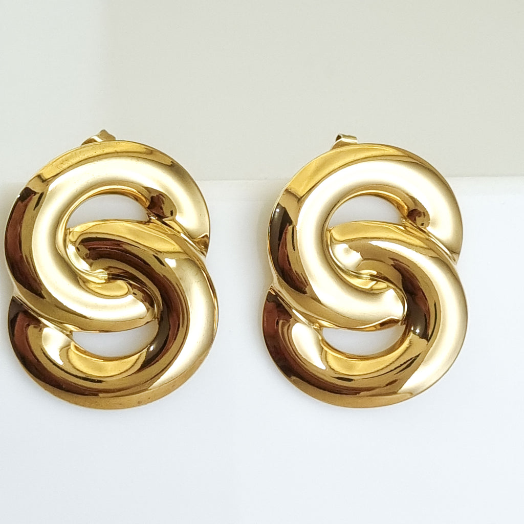 Aura Interlocked Knot Stud Earrings