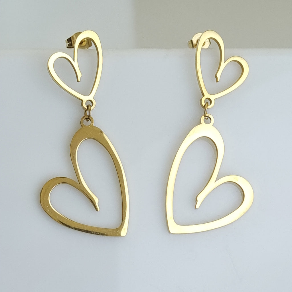 Aura Heart Drop Earrings