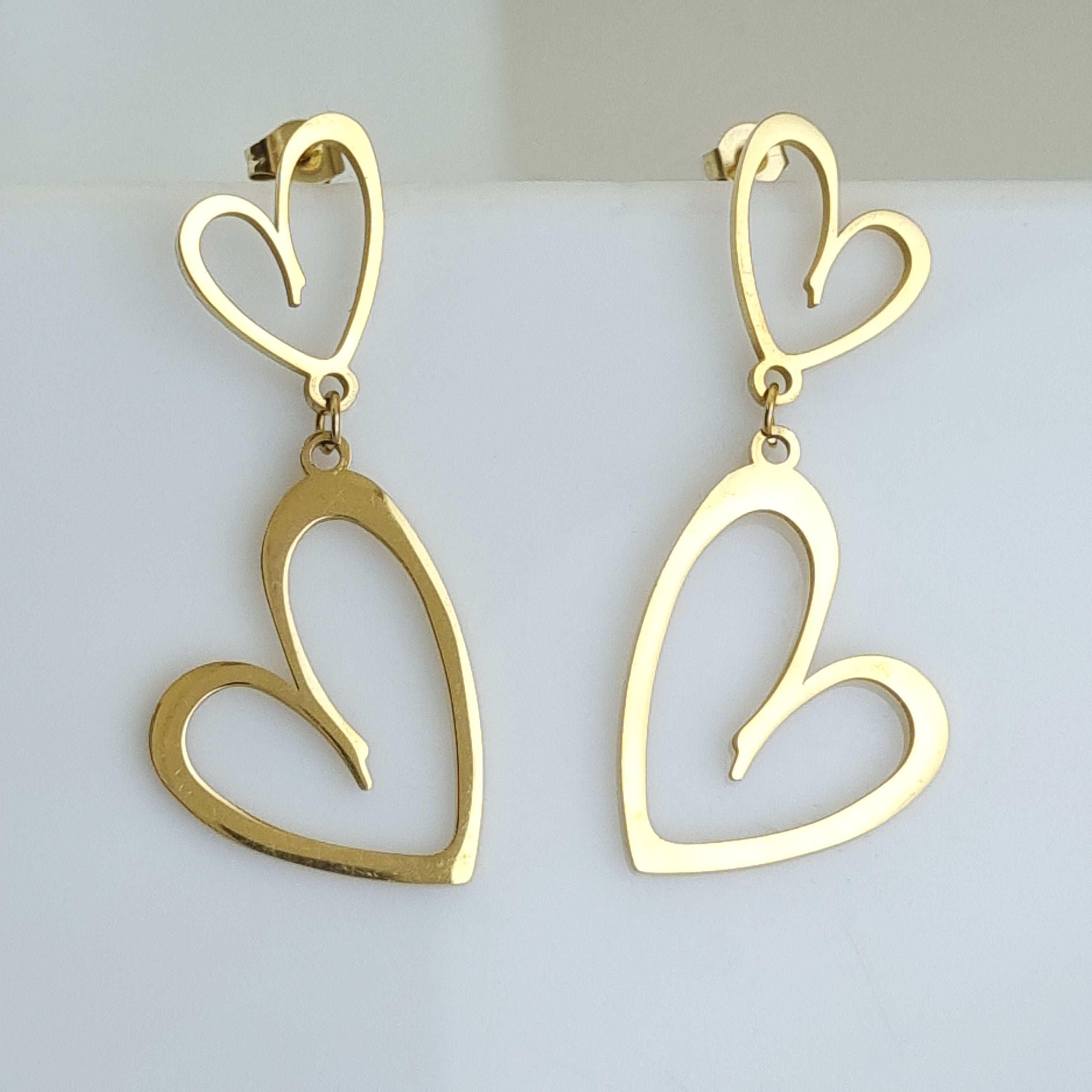 Aura Heart Drop Earrings
