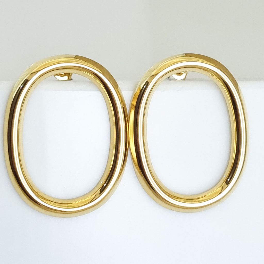 Aura Oval Essence Hoop Earrings