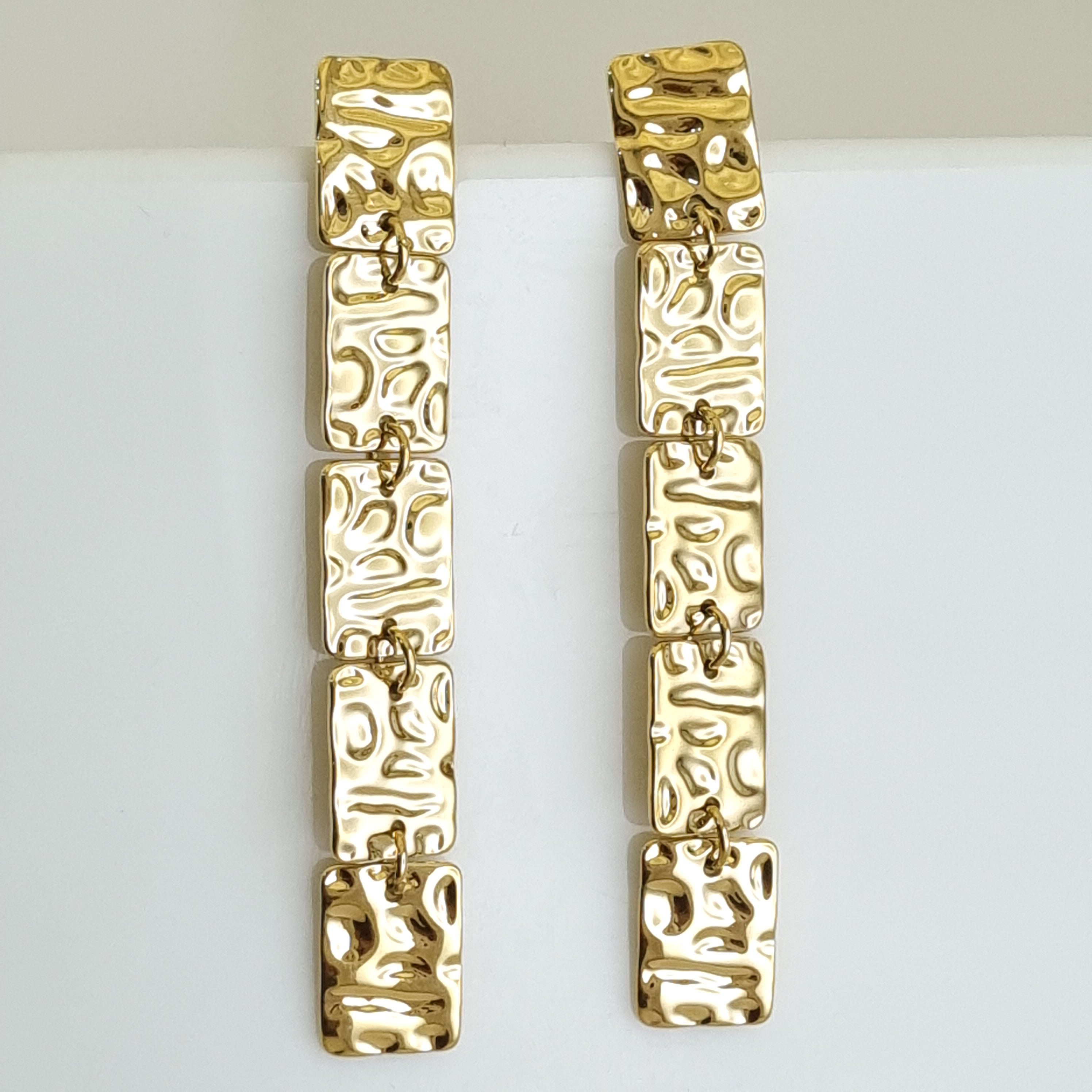 Textured Totem Drop Earrings