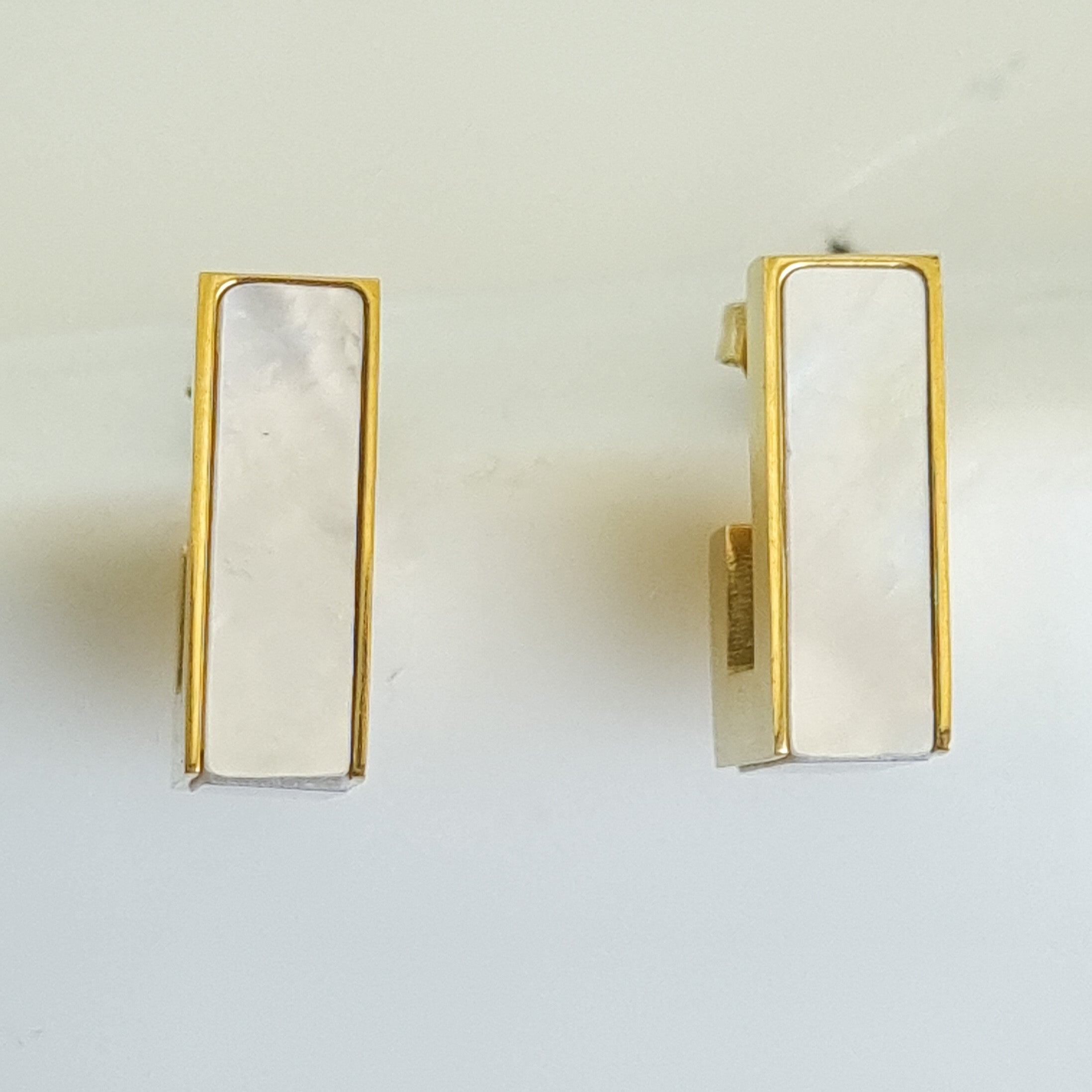 Nova Inlay Pillar Stud Earrings