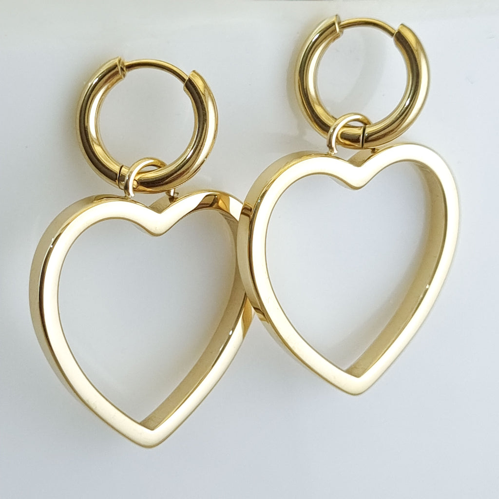Elysian Open-Heart Drop Earrings