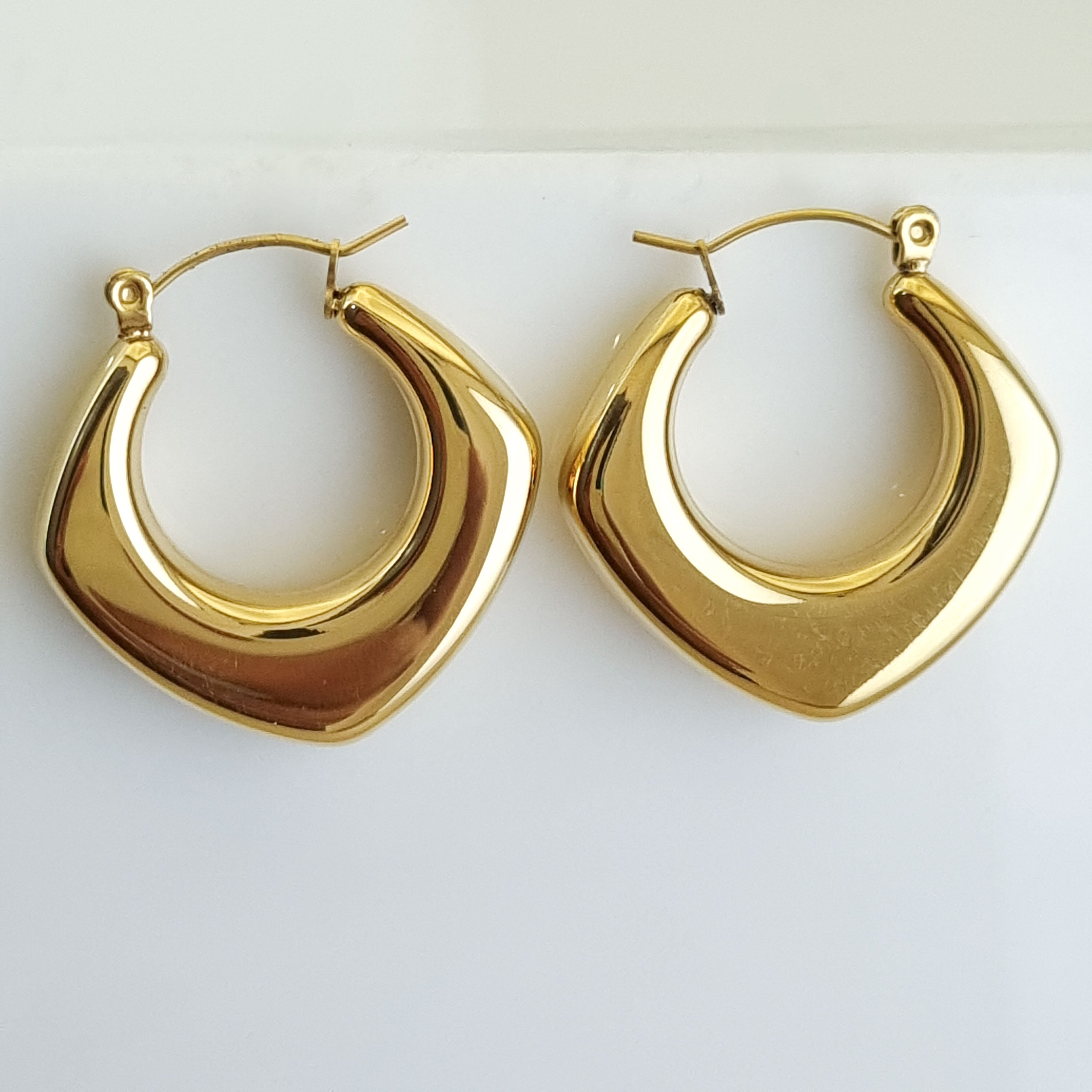 Crescent Tapered Statement Hoops